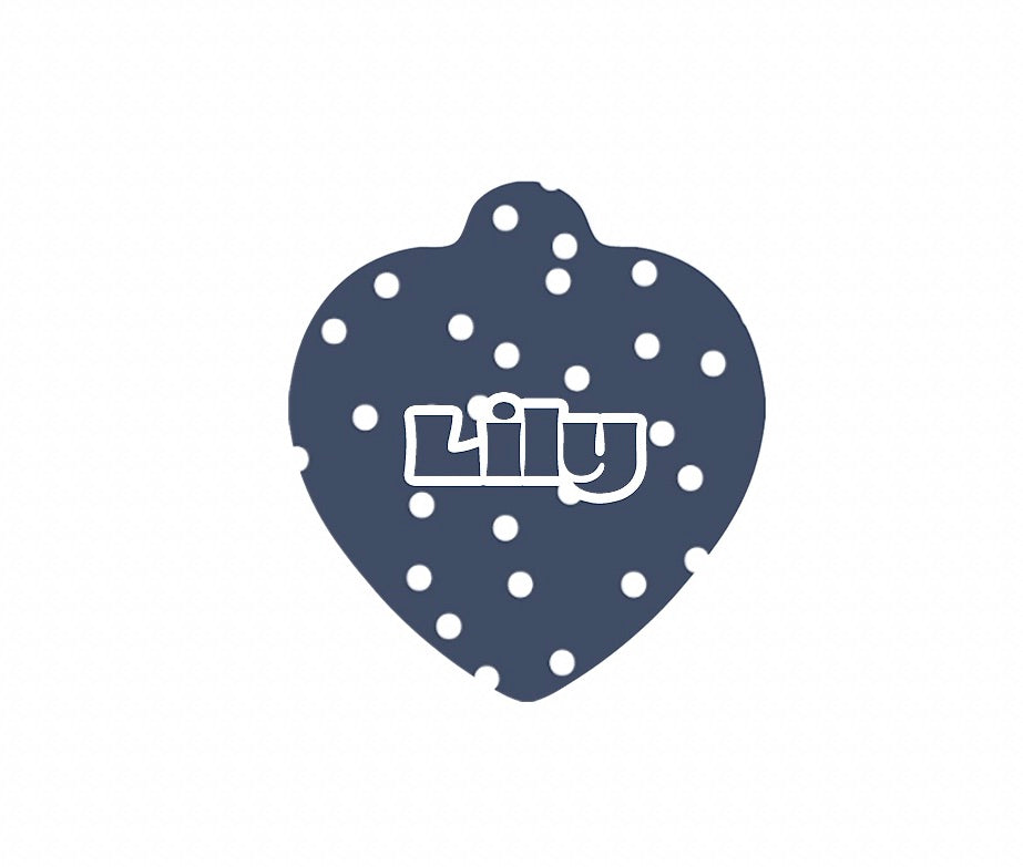 Navy Blue Polka Dot Tag