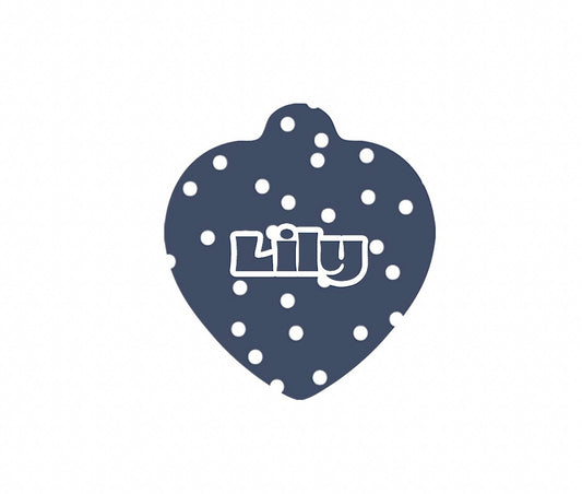 Navy Blue Polka Dot Tag