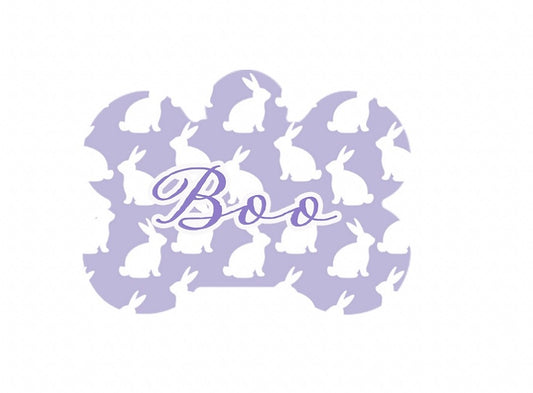 Purple Chic Bunnies Tag