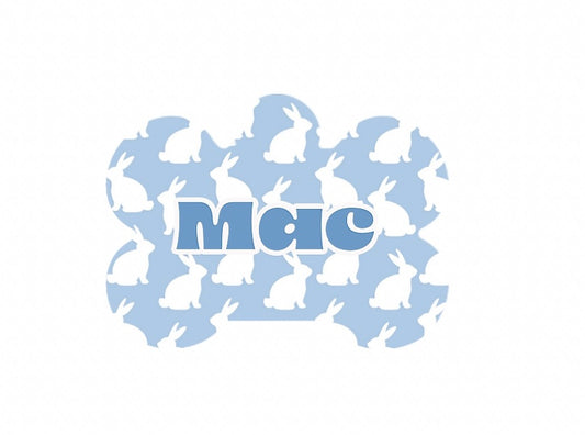 Blue Chic Bunnies Tag