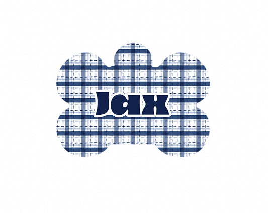Blue Checkered Tag