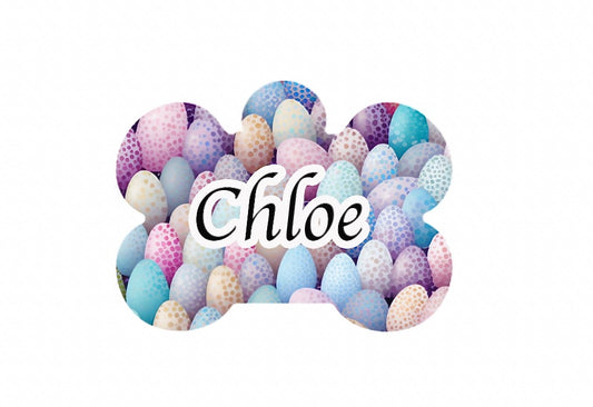 Colorful Easter Eggs Tag