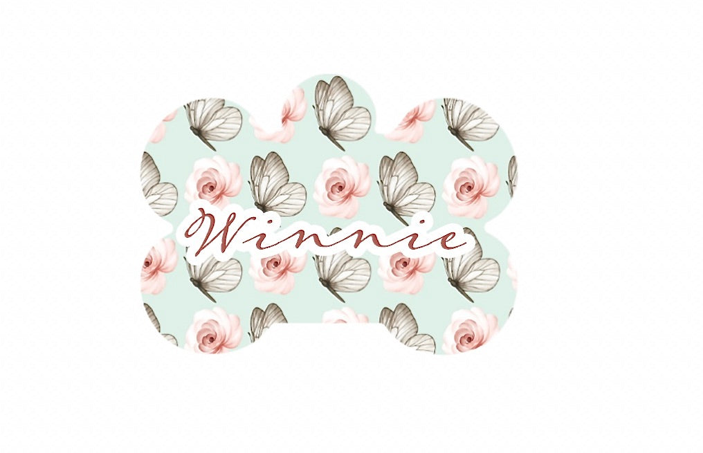 Roses & Butterflies Tag