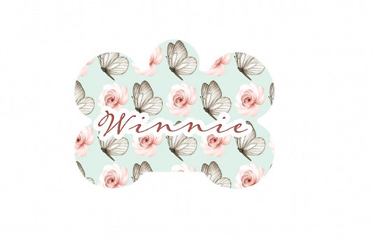 Roses & Butterflies Tag