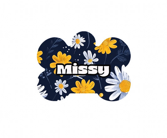 Blue & Yellow Spring Flowers Tag