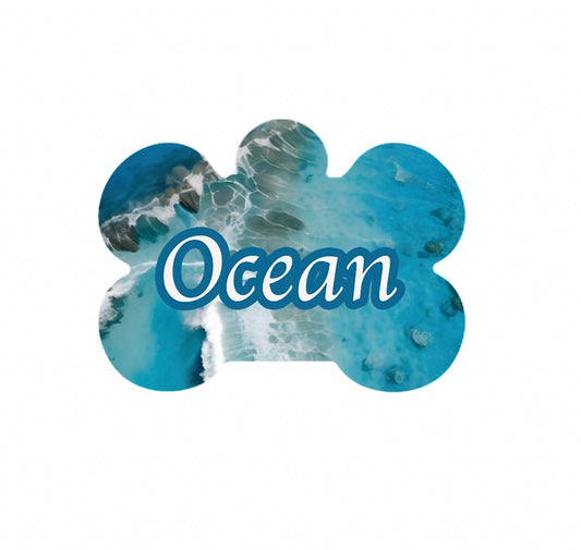Ocean Metal Tag