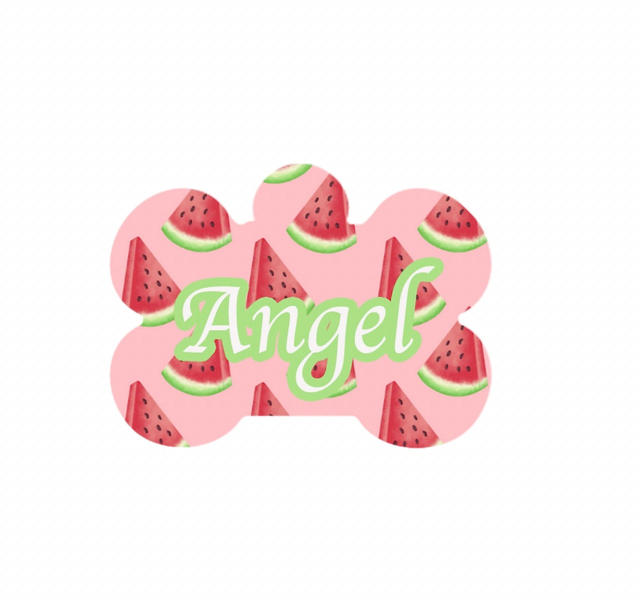 Watermelon Metal Tag