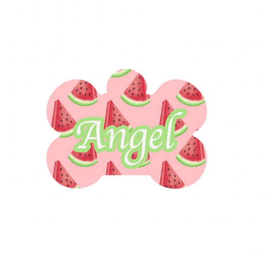 Watermelon Metal Tag