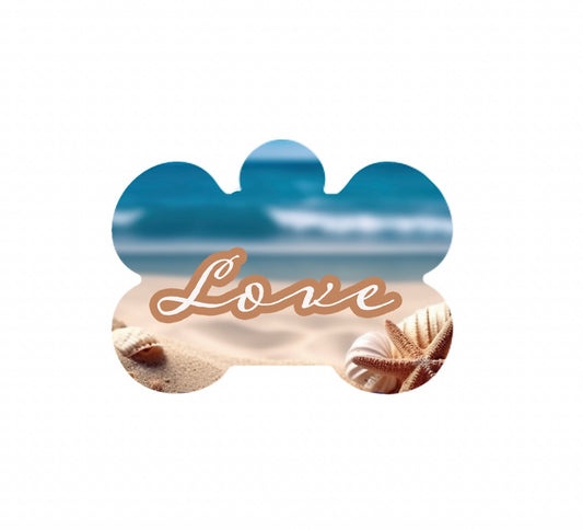 Beach Shells Metal Tag