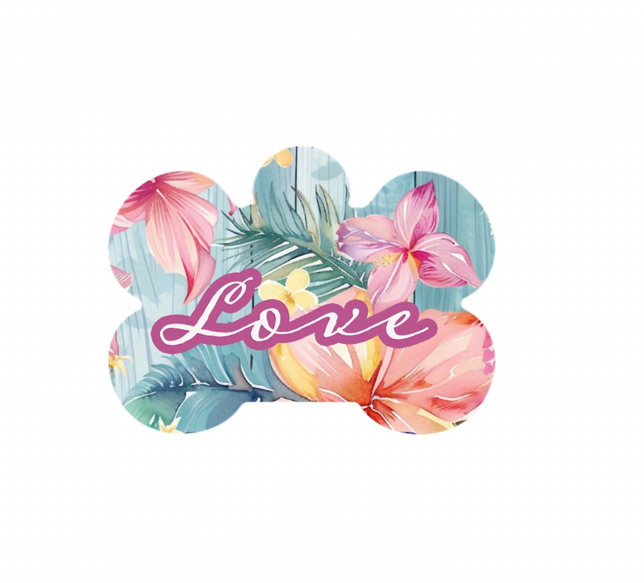 Pastel Tropics Metal Tag