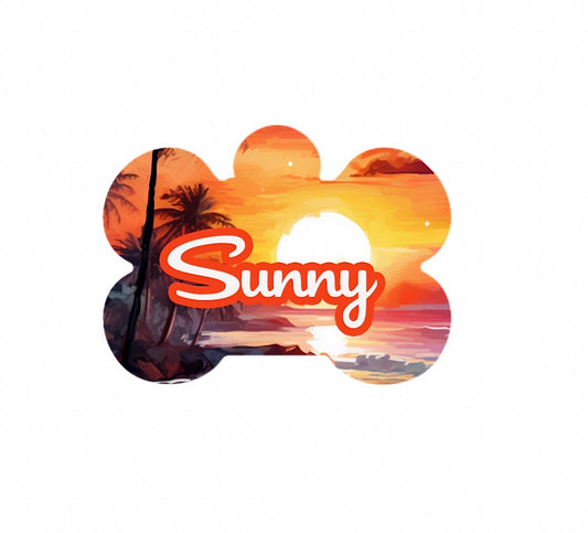 Summer Sunset Metal Tag