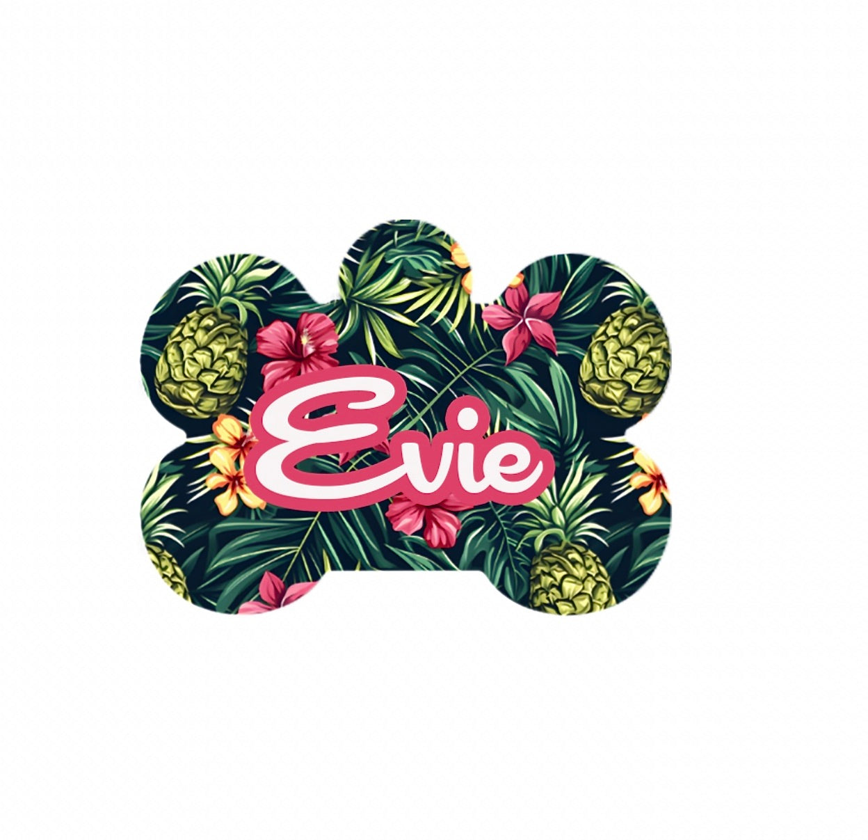 Pineapple Tropics Metal Tag