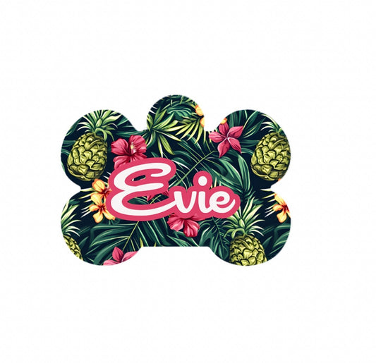 Pineapple Tropics Metal Tag