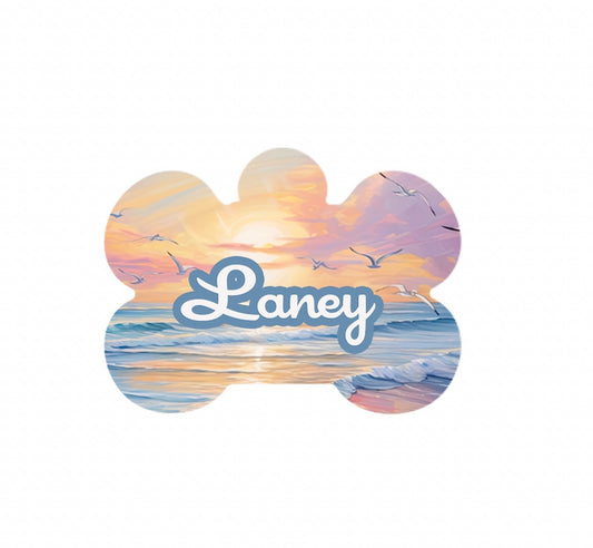 Sunset Beach Metal Tag