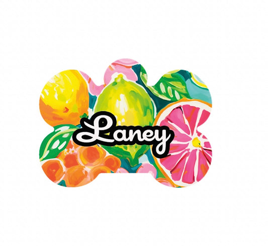 Tropical Fruit Metal Tag