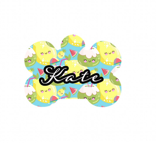 Cute Fruit Metal Tag