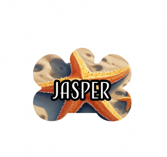 Beach Starfish Metal Tag