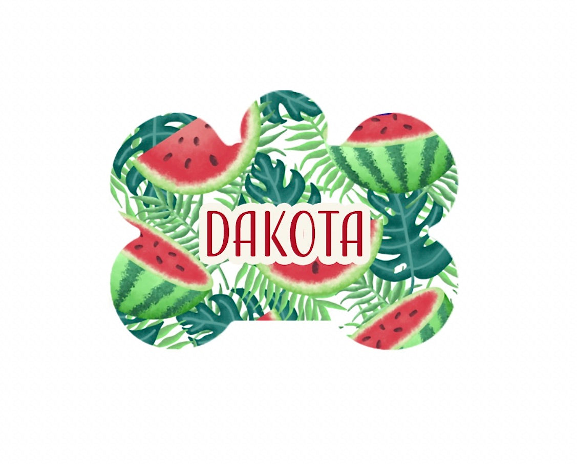 Watermelon Tropics Metal Tag