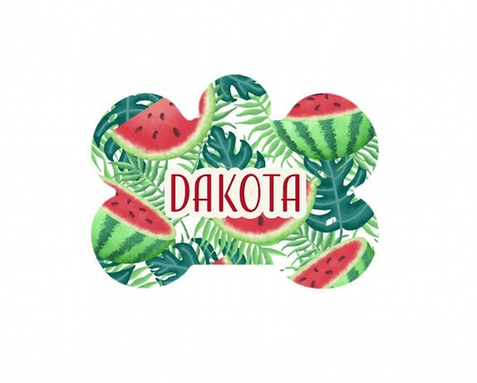 Watermelon Tropics Metal Tag