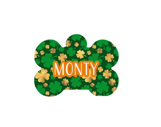 Gold & Green Shamrock Tag