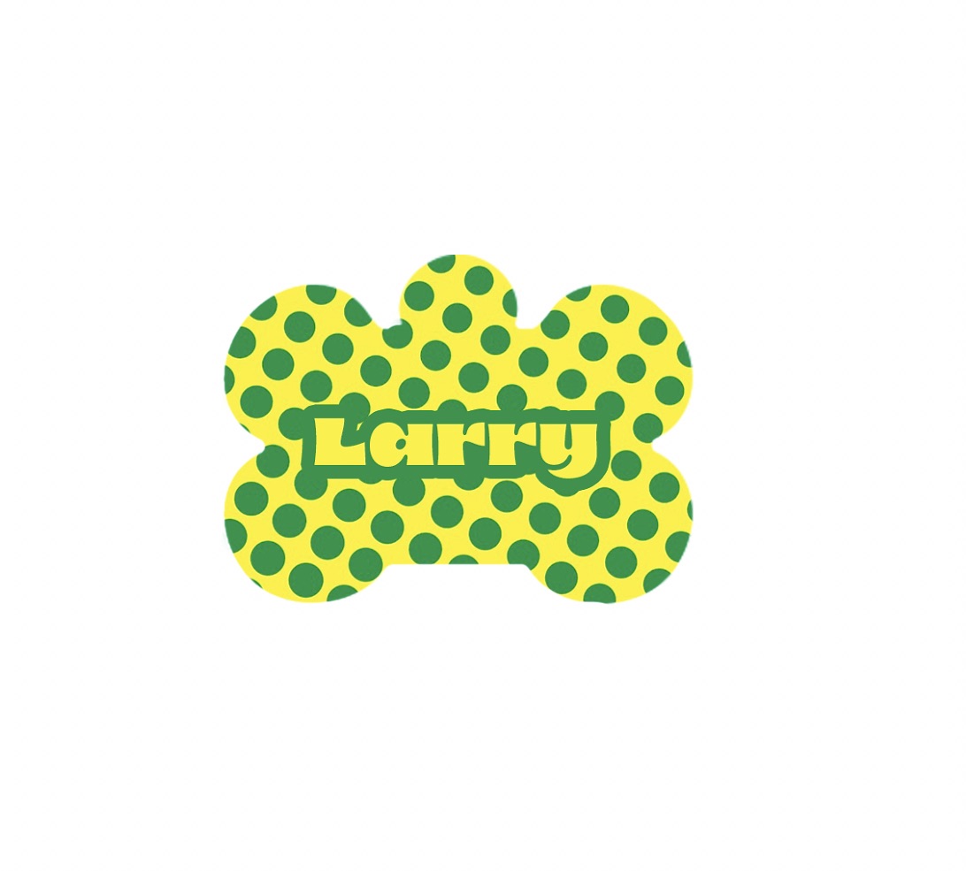 Green/Yellow Polka Dot Tag
