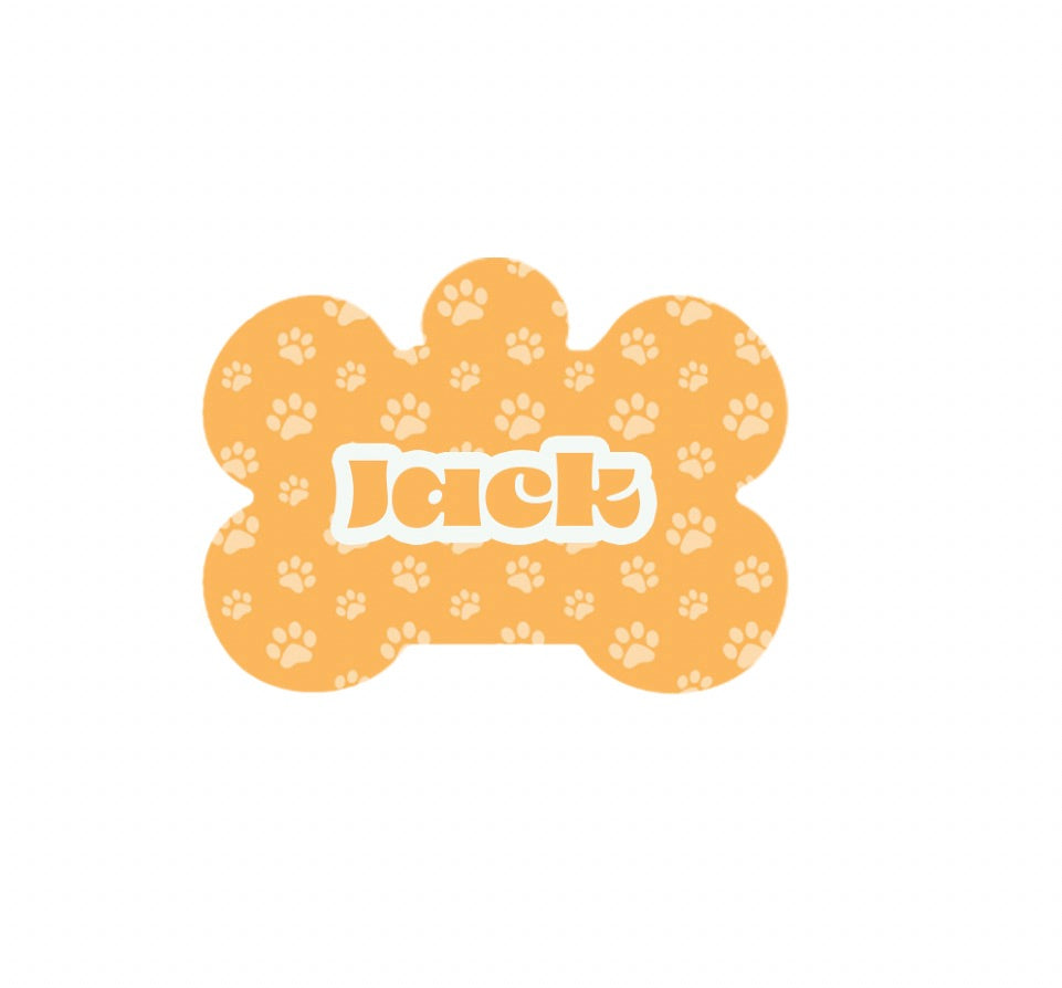 Tangerine Paws Tag