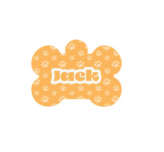 Tangerine Paws Tag