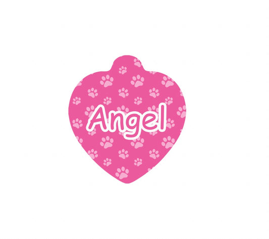 Hot Pink Paws Tag
