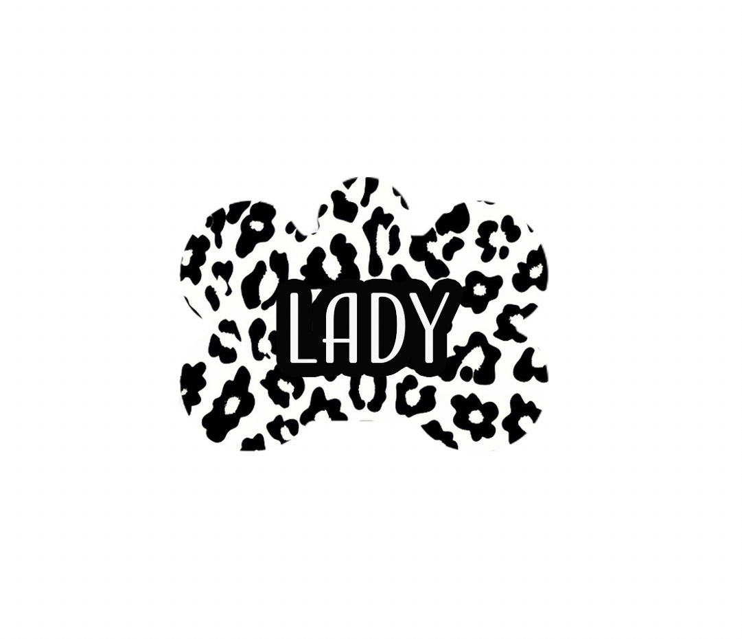Black & White Leopard Print Tag