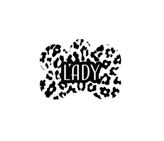 Black & White Leopard Print Tag