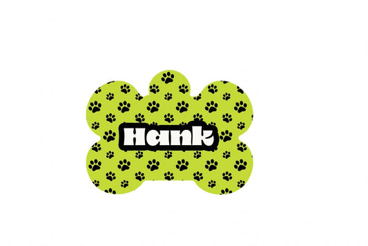 Lime Green Paws Tag